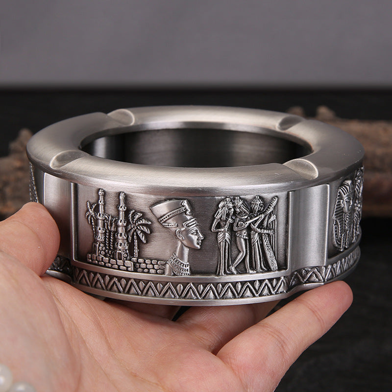 Zinc Alloy Pharaoh Figure Carmen Creative European Style Retro Ashtray