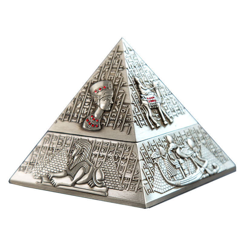 Egyptian pharaoh metal pyramid creative ashtray