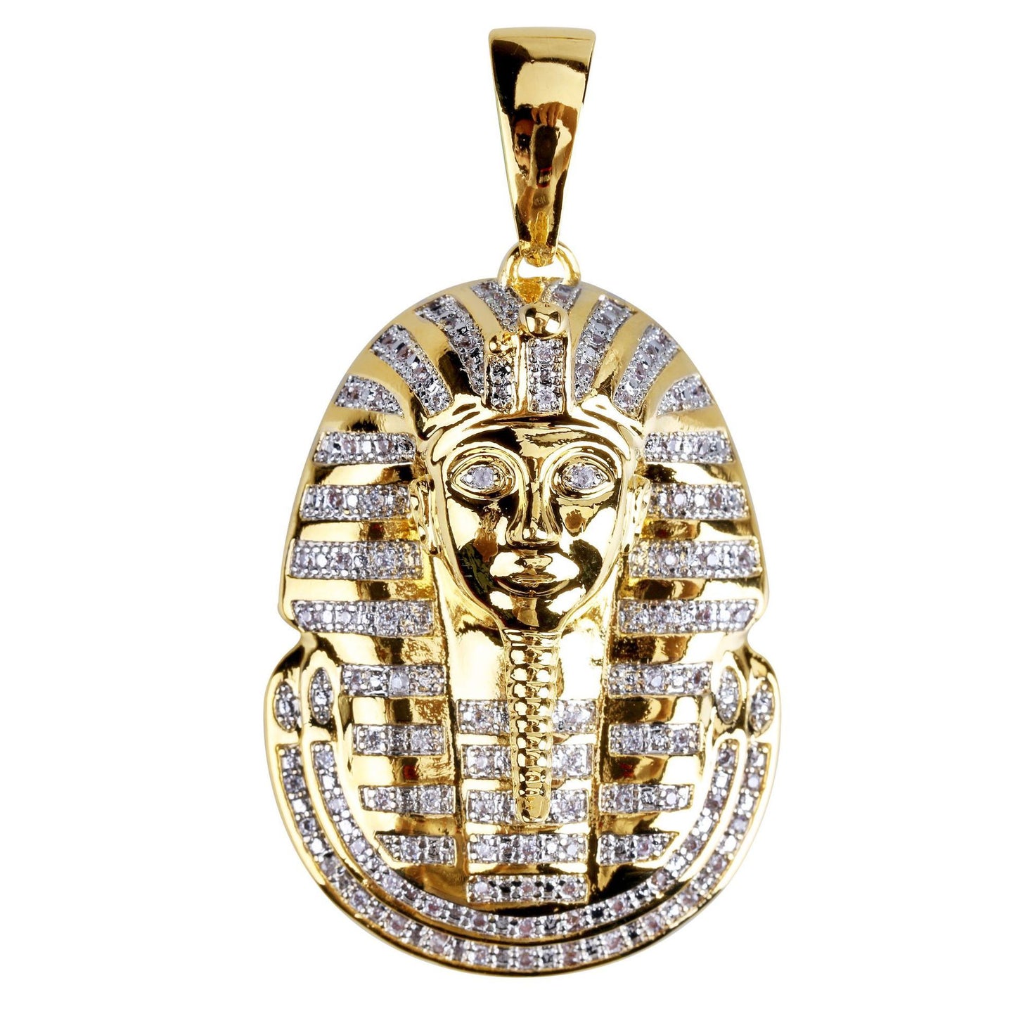 Hip Hop Jewelry Iced Out Egyptian Pharaoh Pendant Necklace