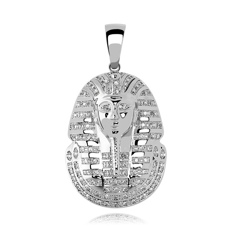 Hip Hop Jewelry Iced Out Egyptian Pharaoh Pendant Necklace