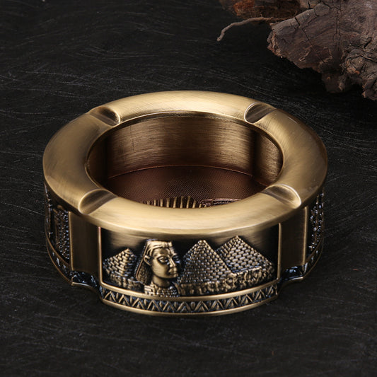 Zinc Alloy Pharaoh Figure Carmen Creative European Style Retro Ashtray