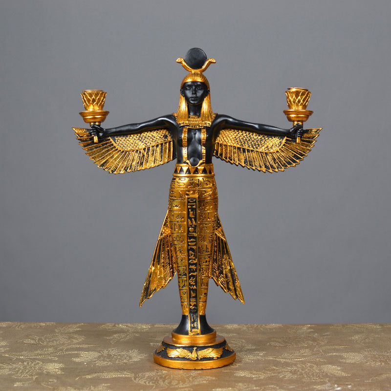 Ancient Egypt God Isis Goddess Statue Resin Crafts Wing