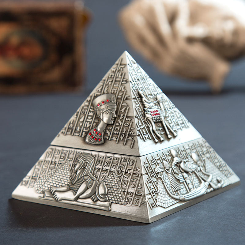 Egyptian pharaoh metal pyramid creative ashtray