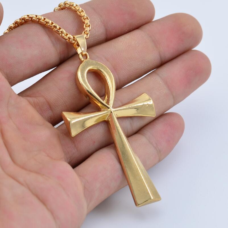 Egyptian Ankh Key Cross Pendant Necklace