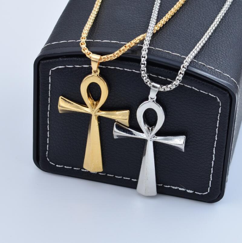 Egyptian Ankh Key Cross Pendant Necklace