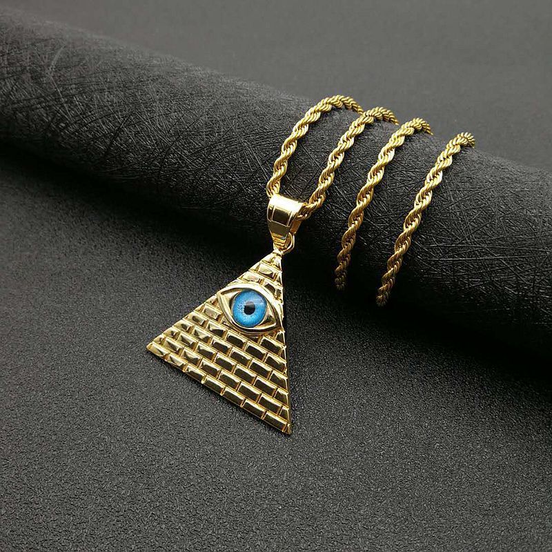 Fashion Personality Pyramid Pendant Necklace