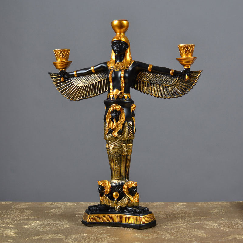 Ancient Egypt God Isis Goddess Statue Resin Crafts Wing